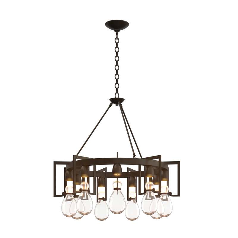 Apothecary 9 - Light Unique / Statement Wagon Wheel Chandelier, Bronze
