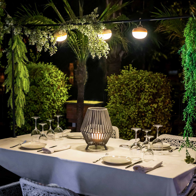 4" Battery Powered Integrated LED Outdoor Lantern Electric Candle