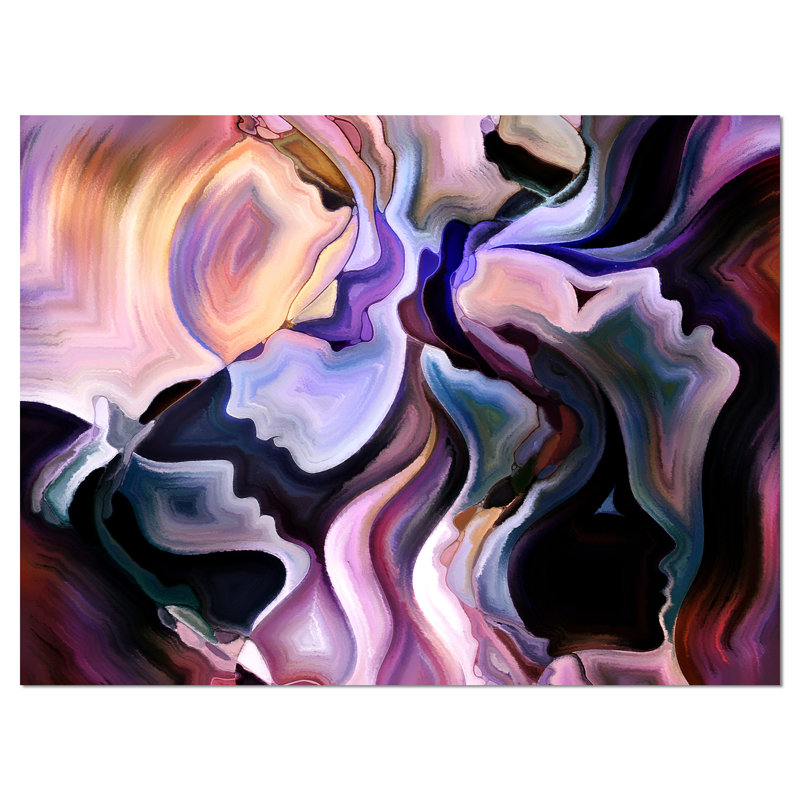 Voyages to Inner Self Abstract Canvas Art in Multicolor