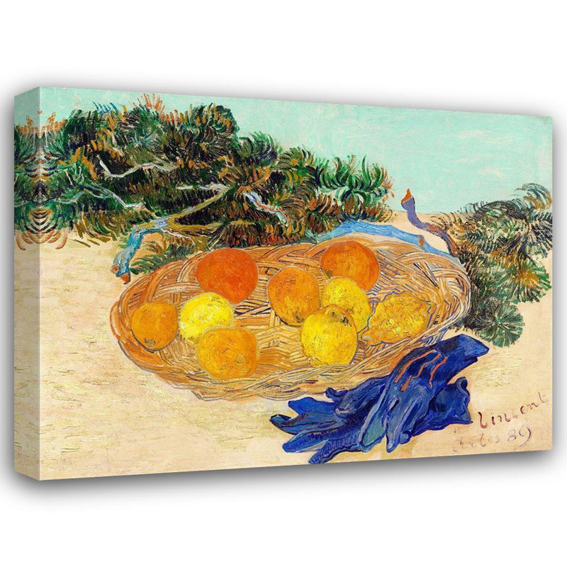 Van Gogh, Vincent, art sur toile: Nature morte d'oranges et de citrons avec des gants bleus (1889)