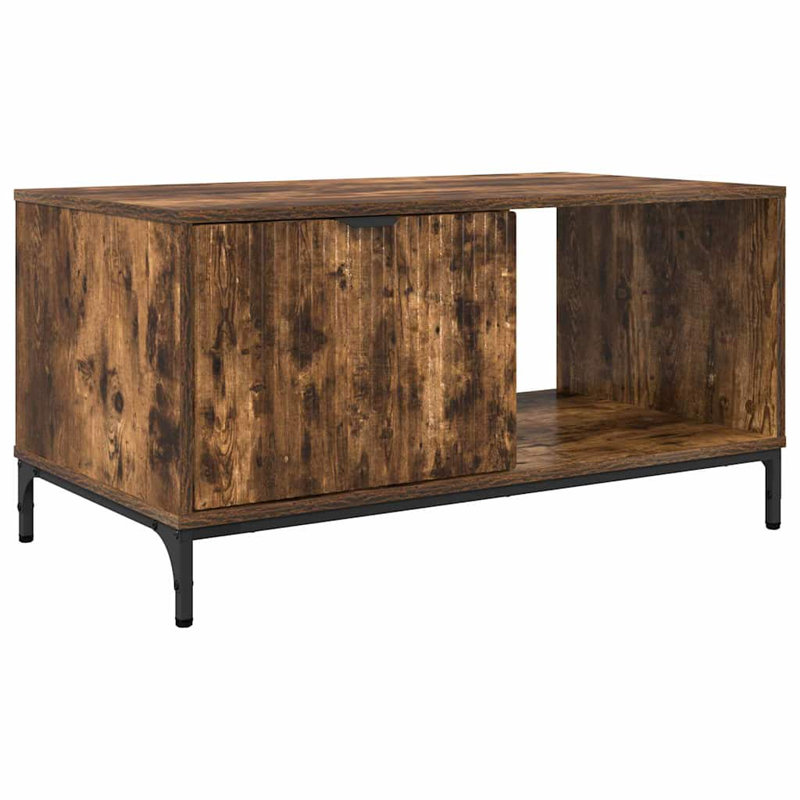Coffee Table with Storage, Smoked Oak