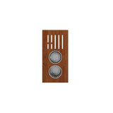 Wood Board With 2 Round Stainless Steel Bowls & Knife Holder F/1344, 1348, 1360, 1362, 1504, 1505, 1506 (Short Side Only), 1627, 1628