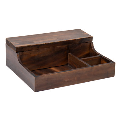 Mind Reader Valet Dresser Organizer, Jewelry Tray, Bedside Caddy, 12"L x 10"W x 4"H