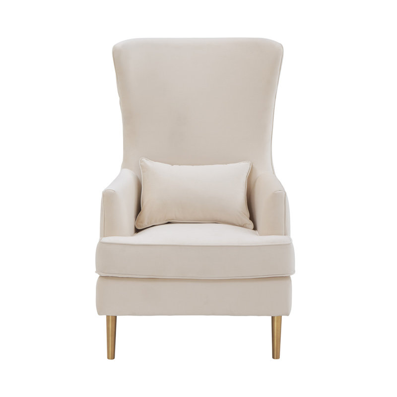 Fauteuil à oreilles de 31 pouces de large Kirksville, Crème