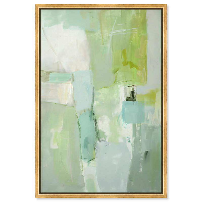«Ghostly Green II», reproduction d'art sur toile encadrée par Art Remedy, cadre doré, 10 x 15, 16"H x 11"W, Gold Frame