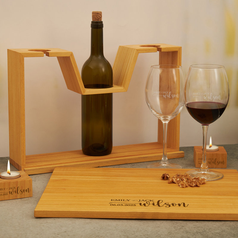 Tabletop Wine Bottle Rack in Brown, Yes