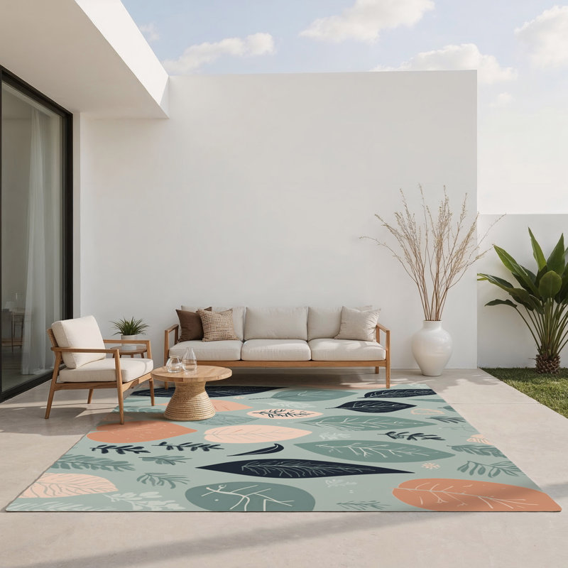 Soft Harvest Indoor And Outdoor Area Rug, Rectangle 9' x 12'
