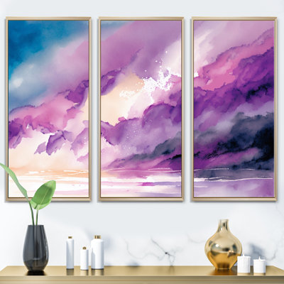 " Violet Storm At The Horizon IV " 3 - Pieces