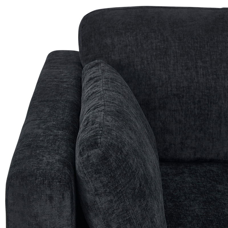 Canapé modulaire à accoudoirs modulaire Modern, Chenille noir