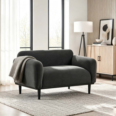 Bouclé Fabric Loveseat Sofa