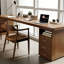 Bureau de direction rectangulaire en bois massif avec tiroirs Walnut-930664512-930664525
