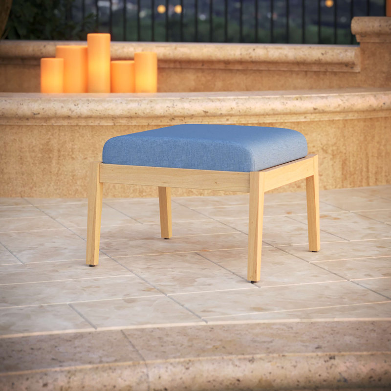 Lotta Lotta Sunbrella® Outdoor Ottoman Cushion, Sunbrella® Cast Ocean, 22" W x 20" D