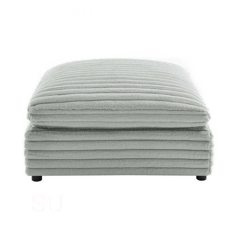 Jenny Plush Polyester 40 In. Square Ottoman