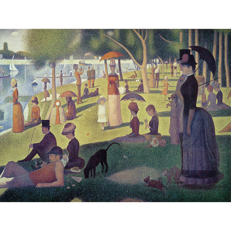 'A Sunday Afternoon on the Island of La Grande Jatte' by Georges Seurat - Wrapped Canvas Painting Print