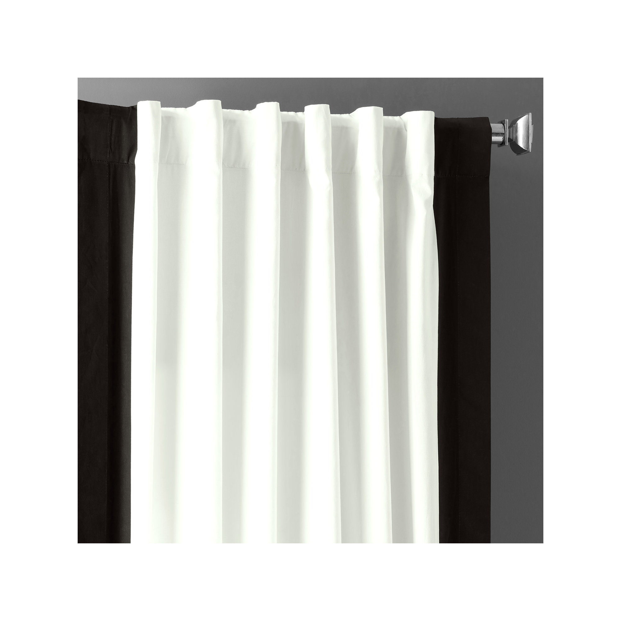 Limone Printed Cotton Curtains for Living Room & Bedroom Curtains for Large Window Single Panel Drape, 50" x 120"