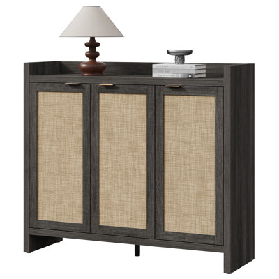 Armoire de rangement pour chaussures Chada 30 paires avec 3 portes et tablettes réglables Chada