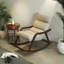 Chaise berçante moderne rembourrée-108368183