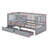 Daybed With Fence Guardrails And 2 Drawers, Split Into Independent Floor Bed & Daybed-1751200701-1761089835