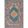Felty Oriental Light Blue/Orange Area Rug