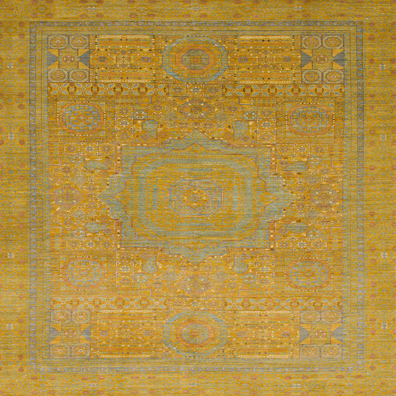 Tapis abstrait moderne 1466, Carré 8 pi