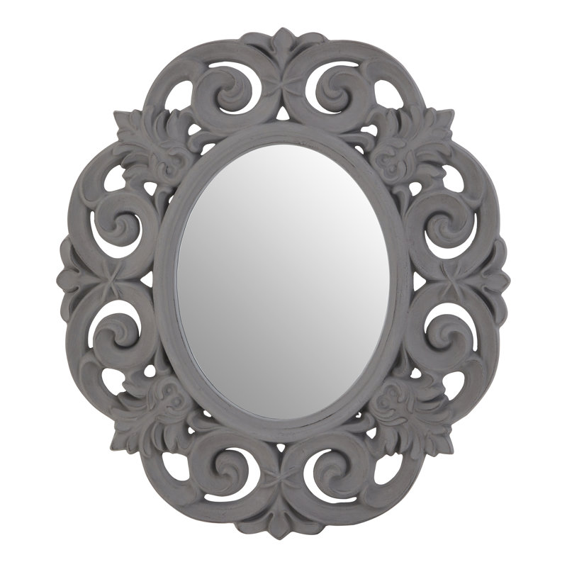 Ferrari Concave Wall Mirror, Antique Grey