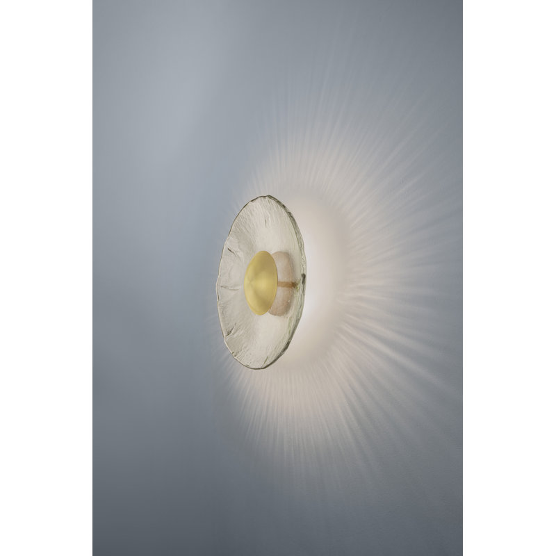 Inviso 1 - Light LED Flush Mounted Sconce, Brushed Brass/White Washed Oak, 2700