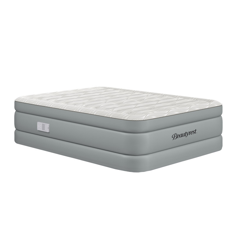 Beautyrest 20 in. Luxaire Raised Air Mattress with Cool Vent Top, Auto Shutoff Pump, Durable Air-Tight Construction, Full