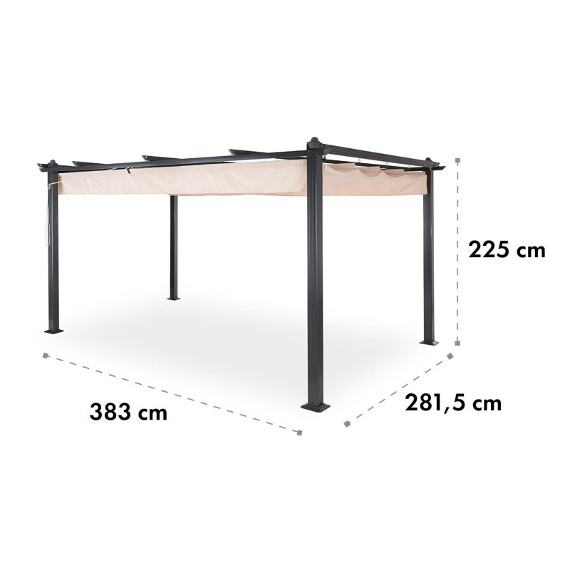Pergola Pantheon 2.25m x 4m Aluminium Pergola, Beige