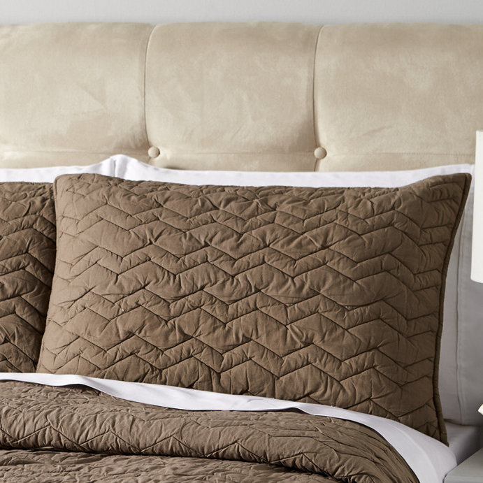 Chenren Cotton Sham - Standard, Standard, Taupe