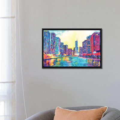 «Chicago River» par Maja Wronska, impression sur toile