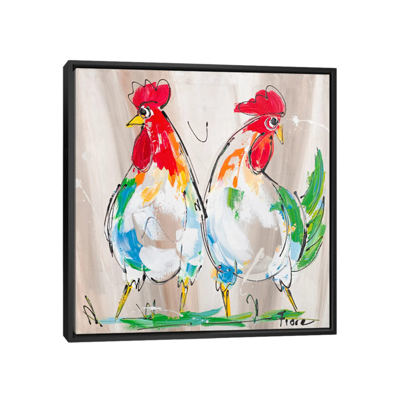 «Me And My Brother» par Art Fiore, impression sur toile tendue, H 18 po x l 18 po x P 1,5 po, Toile avec cadre noir