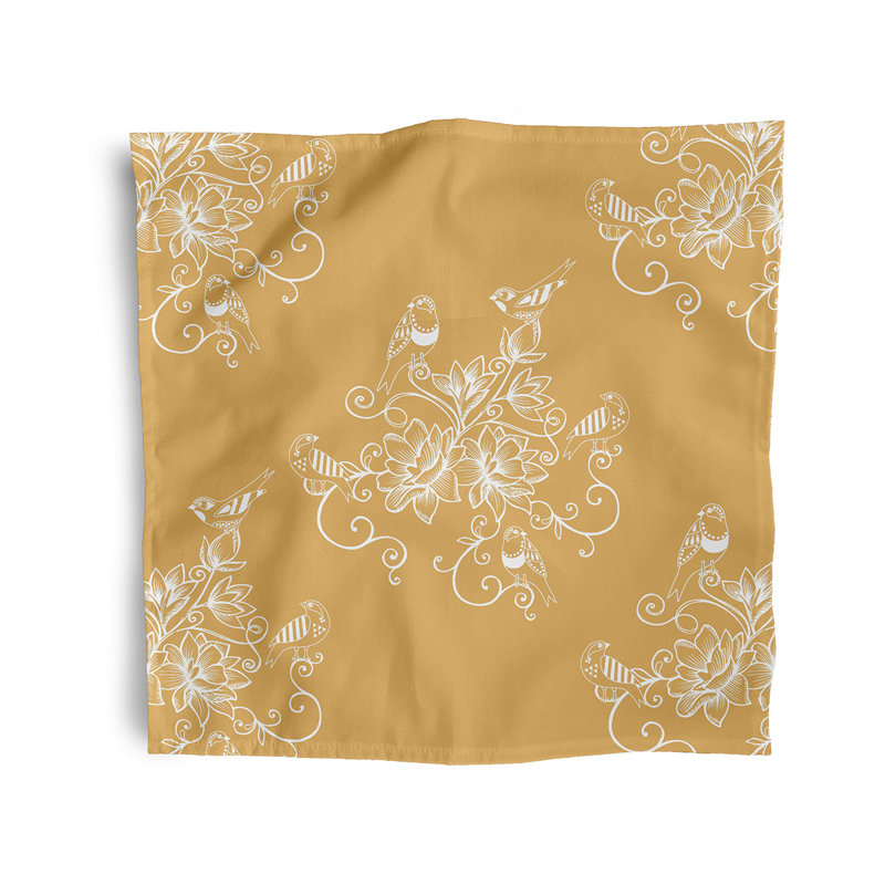 Cigi Morning Birds Napkins, Gold