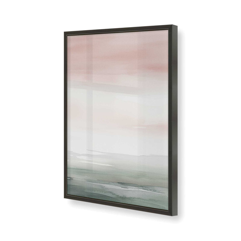«Peach Tranquility II», reproduction, H 15 po x l 12 po, Cadre noir satiné