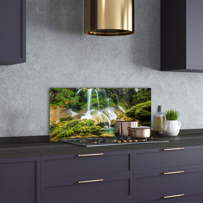 50cm W x 100cm L Glass Peel and Stick Panel