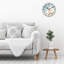 White Seashell Round Decor Wall Clock 12in x 12in, for Spa Room Small Yard