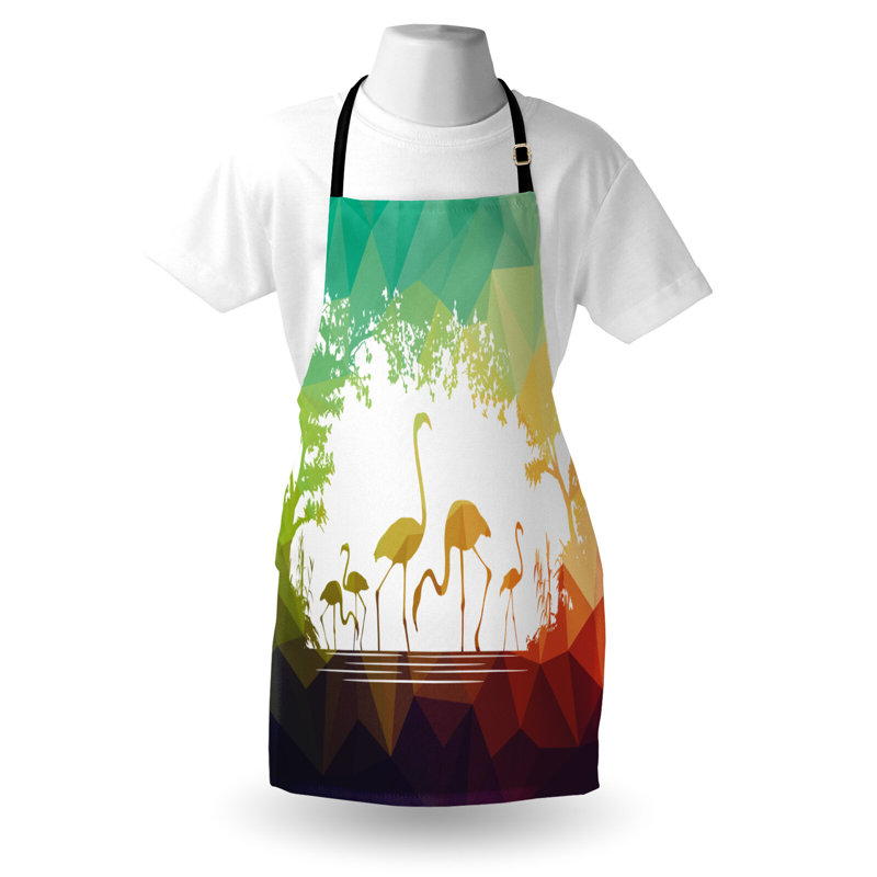 Multicolore, tablier East Urban Home Modern unisexe, flamants sauvages, taille adulte