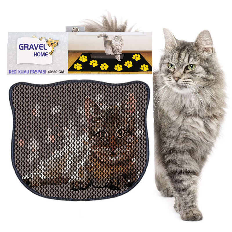 Durable Cat Litter Mat, 15.7 x 19.7 inches | 50% PVC / 50% Polyester, Machine Washable & Vacuum Friendly | Perfect for Easy Cleanup, Non-Slip Design to Keep Your Home Clean & Fresh, Ideal for Pet Owners