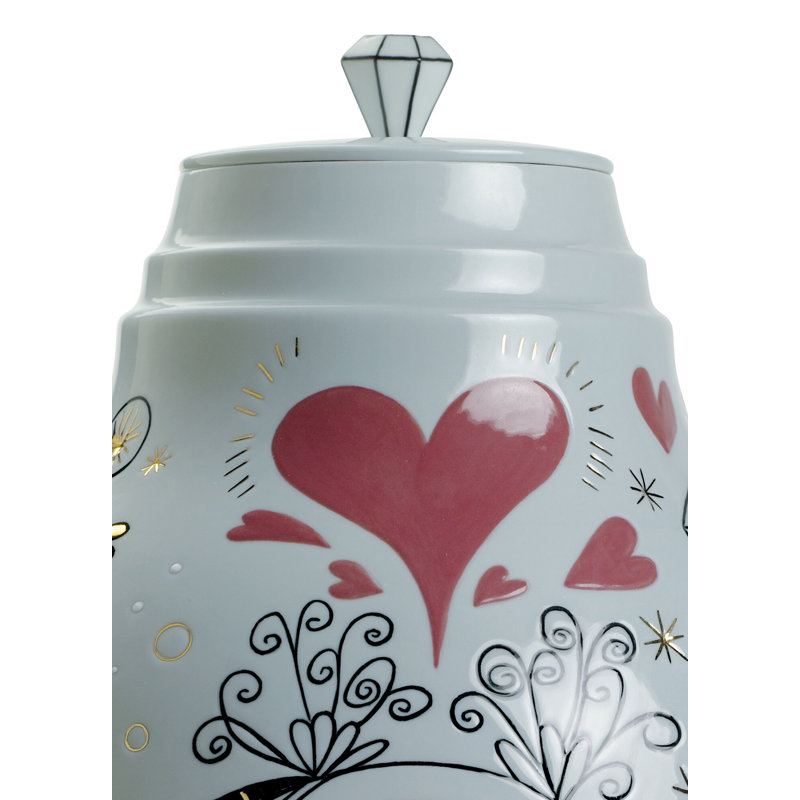 Fantasy Gray 15.35" Porcelain Table Vase