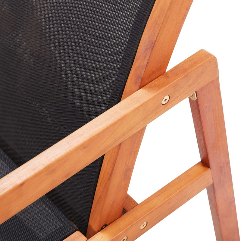Yaeko Eucalyptus Outdoor Lounge Chair, Black