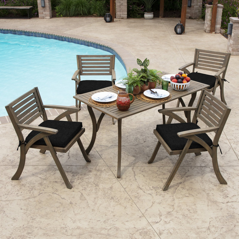 ARDEN Outdoor Seat Cushion, 2.5" H x 19" W x 18" D, Black