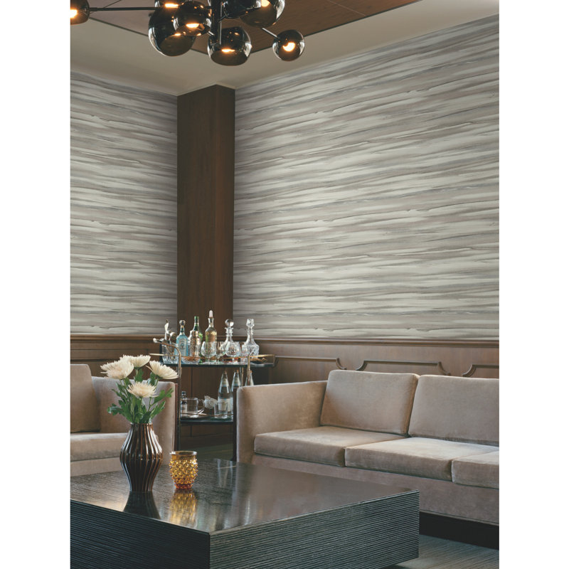 Rouleau de papier peint L 27 pi x l 27 po Sanctuary, Gris