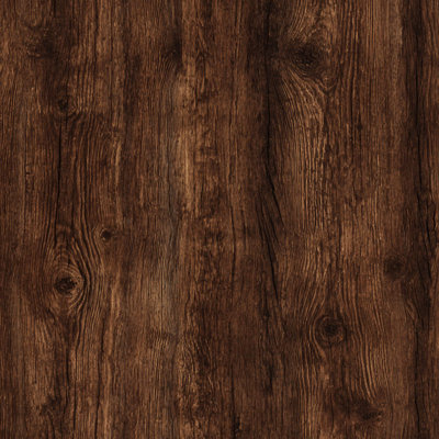 Papier peint auto-adhésif à texture de bois, tons de brun riche, détails de grain auto-adhésifs et amovibles 24 po x 118 po (60 x 300 cm)