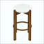 Tabouret de bar d'intérieur rembourré en bois, ensemble de 4, ensemble de sièges durable et élégant-54259125