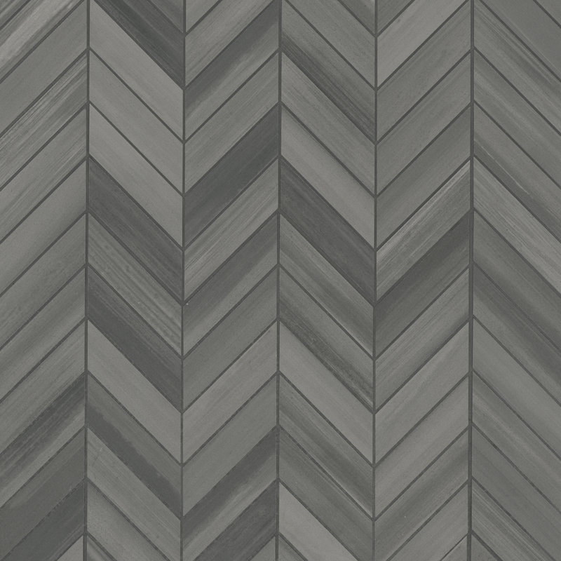 Glacis 12 in. x 15 in. Matte Porcelain Stone Look Mosaic Floor and Wall Tile, Slate