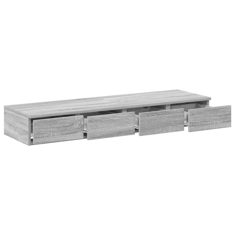 Underbed Storage Drawers, 16.5cm H x 120cm L x 36.5 W cm, Grey Sonoma