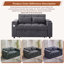 2 Seater Fabric Sofa Bed-1883693349