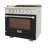 KUCHT Professional 36 in. 5.2 cu. ft. Natural Gas Range and Convection Oven in Black with True Simmer Burners-96898033-96898029