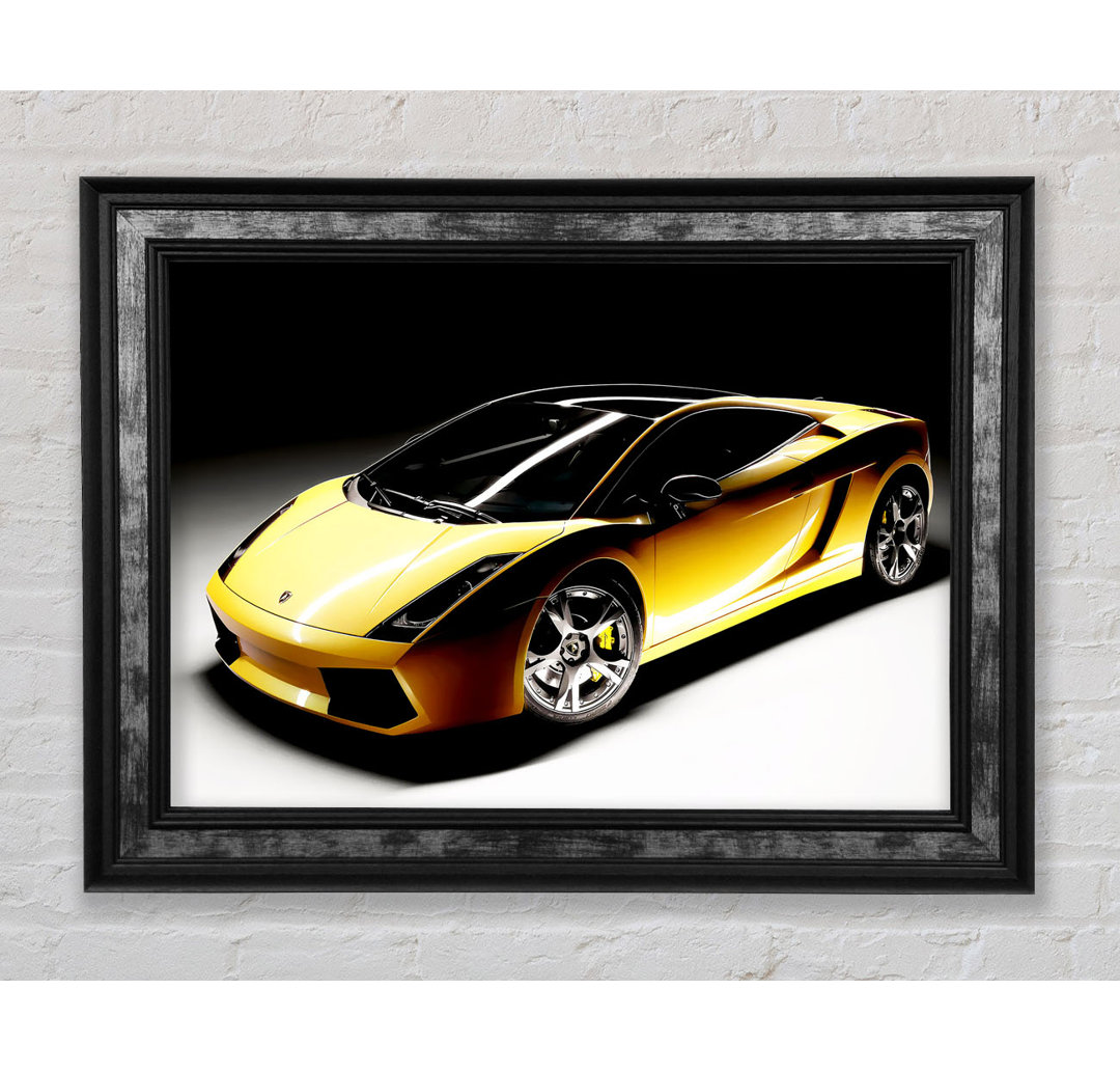 Lamborghini Yellow Stunner - Einzelner Bilderrahmen Kunstdrucke