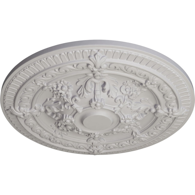 Médaillon de plafond 26 po x P 3 po Vincent (convient aux auvents de 6 po ou moins), Blanc ultra pur