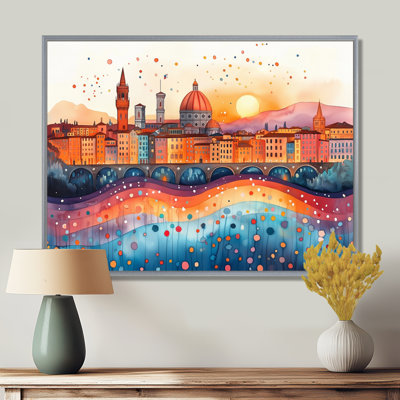 «Color of Italy In Florence Nightfall II», art sur toile Italie